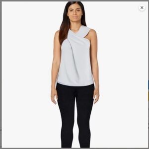 NWT CUPSHE Crisscross Halter Top Sleeveless Shirt | Navy Blue | XS